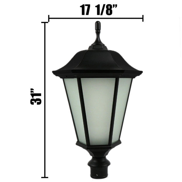 Wexford LED Light Pole Kit with Lantern Fixture 3 Inch Diameter Light Pole - Direct Burial PKWX33